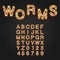 Halloween Style Typeface. Uppercase Letters And Numbers. Latin A