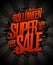 Halloween super sale vector poster