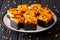 Halloween sweetness Cream Cheese Brownies cake black with orange