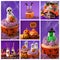 Halloween sweets collage