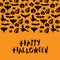 Halloween symbols horizontal ornament greeting card