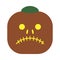 Halloween or Thanksgiving pumpkin with sad visage