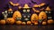 Halloween-Themed Delights for Spooky Celebrations in Papercraft style illustration. Generative AI