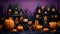 Halloween-Themed Delights for Spooky Celebrations in Papercraft style illustration. Generative AI