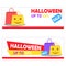 Halloween themed web shopping banners