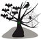 Halloween Tree vector illustration on a white background