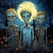 Halloween Trio: Vibrant Pop Surrealism By Daniel Edwards