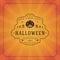 Halloween Typographic Greeting Card Design Vector Background.