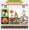 Halloween vector printable set.