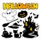 Halloween vectors, illustrations, emojis, and patterns. Set of Halloween vektor.