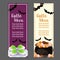 Halloween vertical banner with treats and deviled eggs