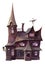 Halloween, vintage haunted horror house,