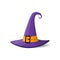 Halloween violet witch`s hat