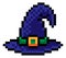 Halloween Witch Hat Game Pixel Art Icon