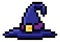 Halloween Witch Hat Pixel Art Game Icon