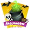 Halloween witch magic pot theme