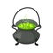 Halloween witch s cauldron with potion. Halloween icon isolated on white background