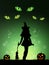 Halloween witch silhouette