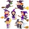 Halloween young witches collection set