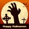 Halloween Zombie Hand and Full Moon