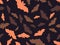 Hallowen seamless pattern with flying bats. Festive decor with scary bats. Background for wrapping paper, print, fabric