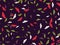 Hallowen seamless pattern with flying bats. Festive decor with scary bats. Background for wrapping paper, print, fabric