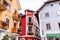 Hallstadt, Austria - July 2019: Hallstatt village street in summer day