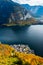 Hallstatt aerial view from Skywalk. Skywalk World Heritage View. HALLSTATT, AUSTRIA