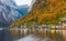 HALLSTATT, AUSTRIA. Beautiful autumn view of Hallstatt