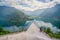 Hallstatt lake from Salzwelten Salt Mines viewpoint