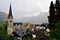 Hallstatt in rainy day