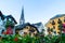 Hallstatt square in Austria Alps mountain