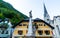 Hallstatt square in Austria Alps mountain