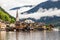 Hallstatt, town on shore of alpine lake in Austria