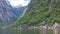 Hallstatt village Austria city skyline time lapse