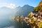 Hallstatt village in Austrian Alps in autumn