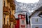 Hallstatt village colorful buildings and mountains - Hallstatt, Austria