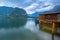 Hallstatter Lake in Alps mountains