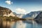 Hallstatter lake in Austrian Alps.