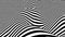 Hallucination. Optical illusion. Twisted illustration. Abstract futuristic background of stripes. Dynamic wave. Vector