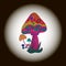 Hallucinogenic mushrooms icon. Magic mushroom vector illustration.