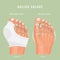 Hallux valgus vector medicine banner.