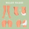 Hallux valgus vector medicine card.