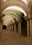 Hallway of arches in YMCA building in Jerusalem, Israel