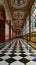 A hallway in Chapultepec Castle in Mexico City, a summer house for the highest colonial administrator, the vicero