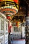 Hallway with lanterns in Khoo Kongsi clanhouse, UNESCO World Heritage site part of Georgetown, Penang, Malaysia