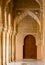 Hallway leading to door in Alhambra Palace