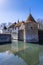 Hallwyl water castle on a beautiful day in switzerland