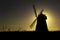 Halnaker windmill silhouette at Sunset