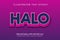 Halo text effect design vector